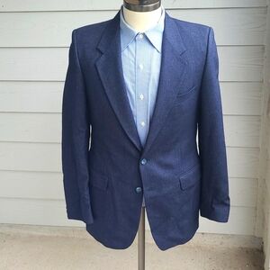 YSL Yves Saint Laurent France Blue Navy Striped 38R Blazer RARE VTG
